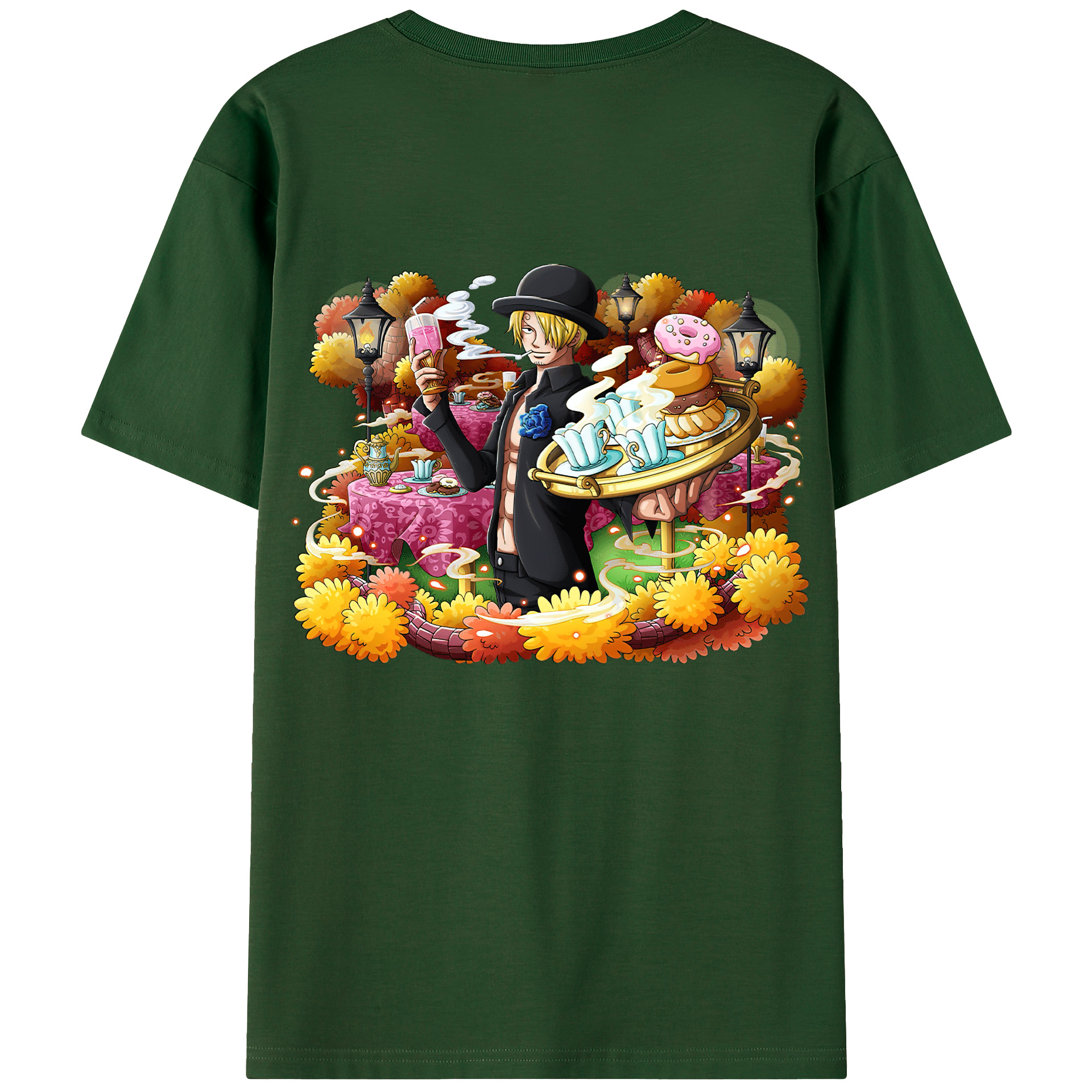 ワンピース サンジ ONE PIECE Sanji 綿100％半袖Tシャツ（背面プリント）